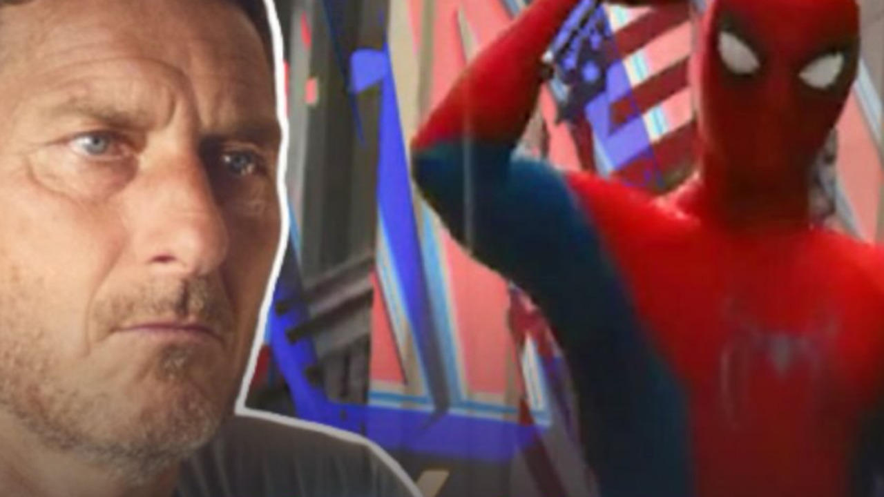 Francesco Totti testimonial ironico per il nuovo film di Spiderman