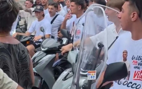 Andria, corteo di moto ai funerali di Cosimo Quagliarella