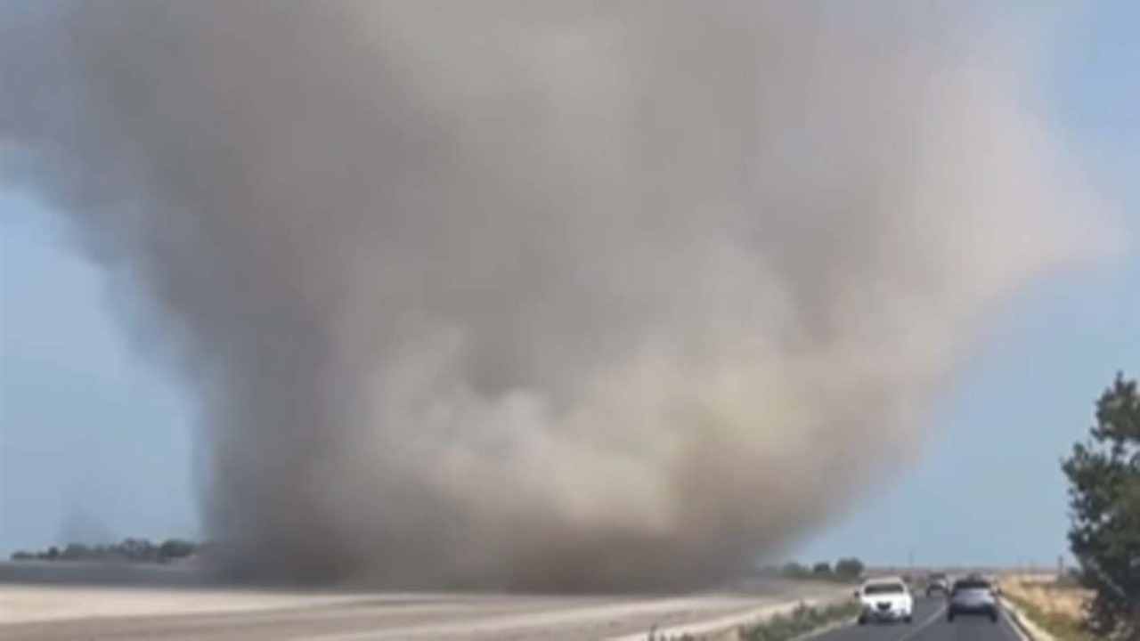 Caldo estremo nel Foggiano genera un vortice di sabbia