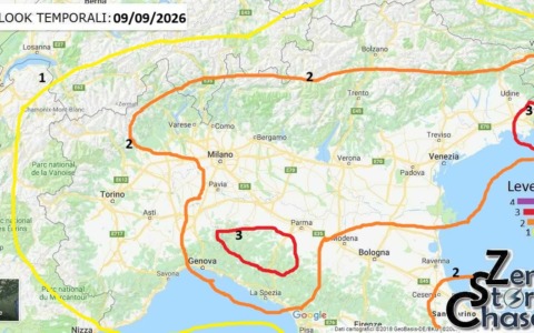 Meteo: fino a venerdì per il cambio di massa fredda su tutto il Paese