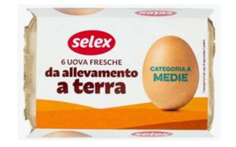 Richiamato un lotto di uova Selex per rischio salmonella