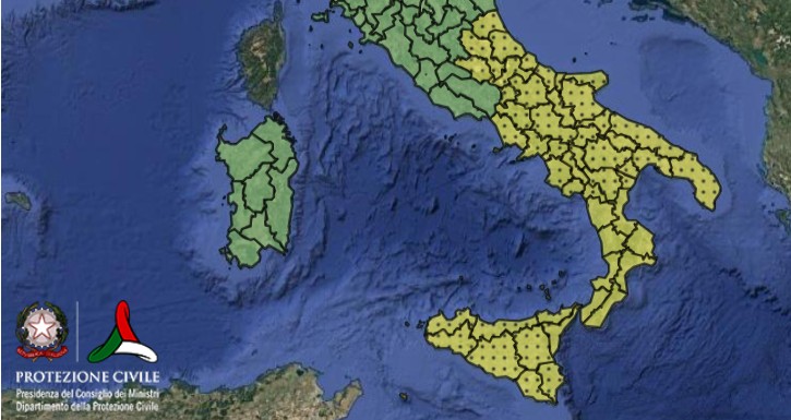 Maltempo al Centro-Sud con allerta gialla in sette regioni: da sabato torna il sole e il caldo estivo