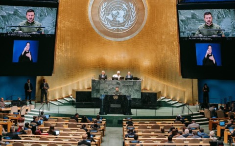 Zelensky all’Onu chiede di fermare la guerra