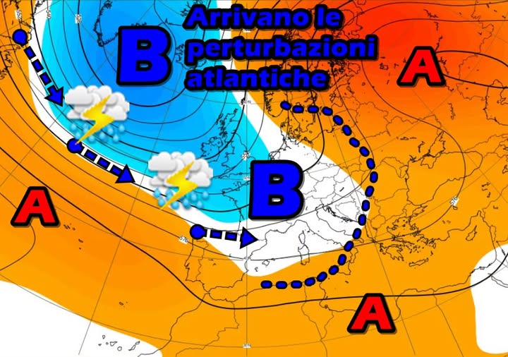 Nuova perturbazione, piogge al Nord-Ovest da venerdì