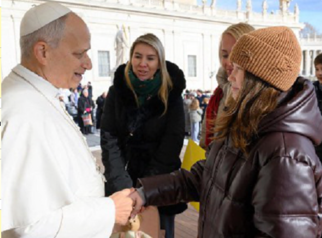 Varvara Struk vuole restituire l’abbraccio a Papa Leone XIV